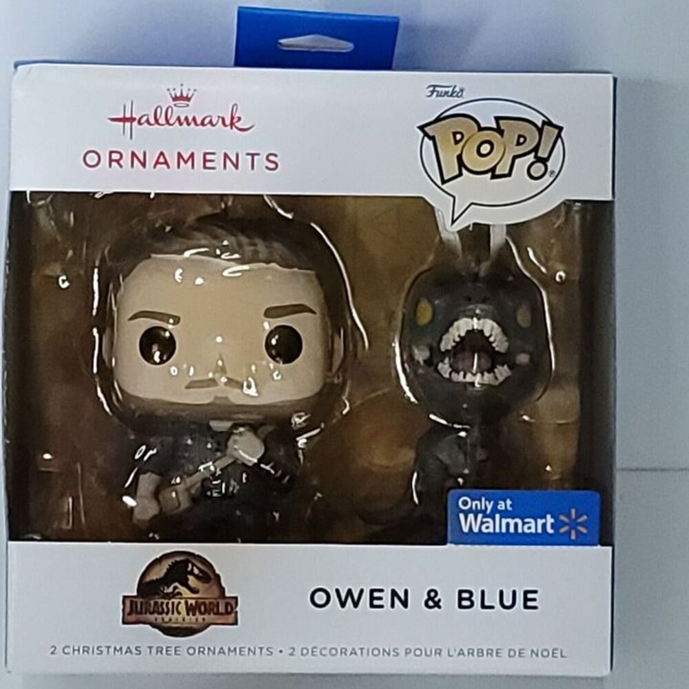 Hallmark Funko Pop Owen and Blue Jurassic World Ornament NEW